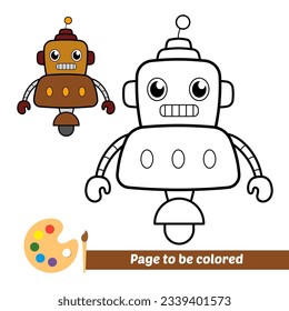 libro de coloración para niños, vector robot