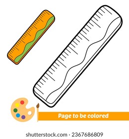 coloring book for kids, ruler vector