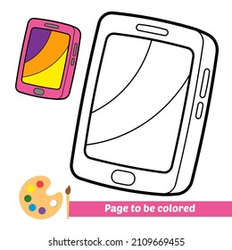 Farbbuch für Kinder, Smartphone-Vektorgrafik