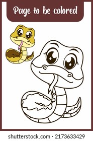 coloring book for kids. snake