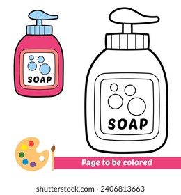 coloring book for kids, soap vector