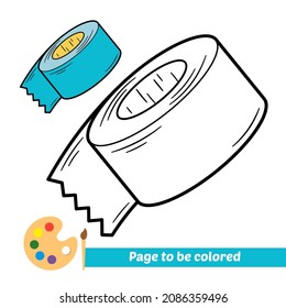 Coloring book for kids, tape vector