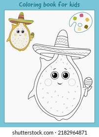 Coloring book for kids. Tasks for children.