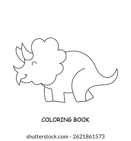 coloring book for kids theme dinosaurus