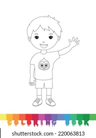 Coloring book kids theme - vector illustration.