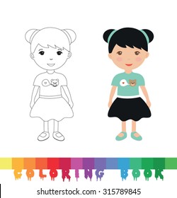 Coloring book kids topic - vector illustration.