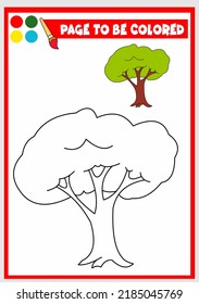 coloring book for kids. tree