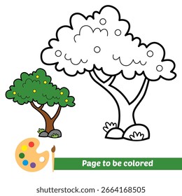 Malbuch für Kinder, Baumvektor
