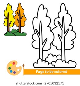 Malbuch für Kinder, Baumvektor