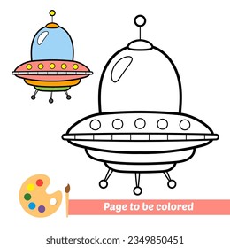 coloring book for kids, ufo vector