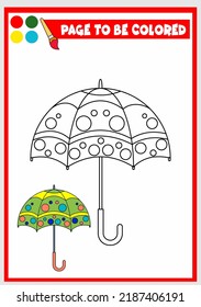 coloring book for kids. umbrella