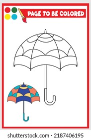 coloring book for kids. umbrella
