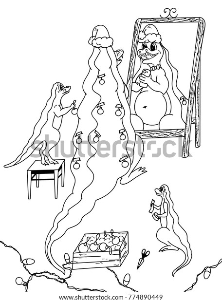 Coloring Book Kids Vector Funny Page Stock Vector (Royalty Free ...