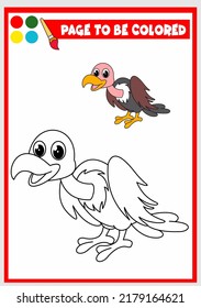 coloring book for kids. vultures