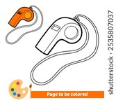 coloring book for kids, whistle vector