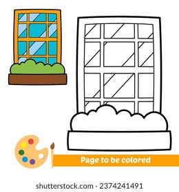 Farbbuch für Kinder, Fenstervektor