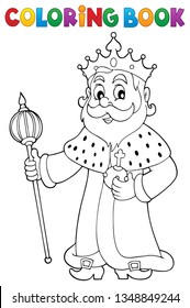 Coloring book king topic 1 - eps10 vector illustration.