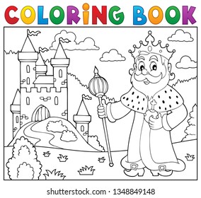 Coloring book king topic 2 - eps10 vector illustration.