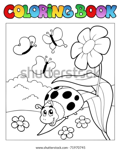 Download Coloring Book Ladybug 1 Vector Illustration Stock Vector Royalty Free 71970745