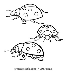 Coloring book: Ladybugs set