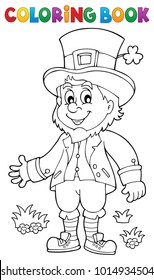 Coloring book leprechaun 2 - eps10 vector illustration.