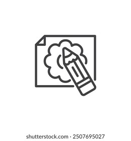 Icono de línea de libro para colorear. signo de estilo lineal para concepto móvil y Diseño web. Icono de Vector de esquema de libro de actividad. Símbolo, ilustración del logotipo. Gráficos de Vector