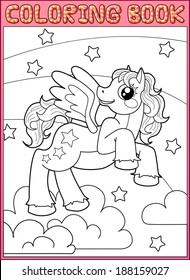 Coloring book. Little Pegas
