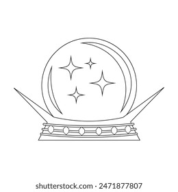 Coloring book magic ball vector illustration