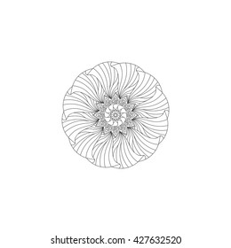 Coloring Book Mandala. Decorative round ornaments. Weave design elements.