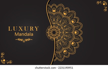 coloring book mandala design luxury background