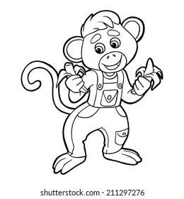 Coloring book (monkey)