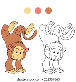 Coloring book (monkey)