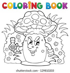 Malerei Buch Pilz Thema 3 - Vektorgrafik.