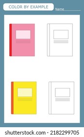 Coloring book of a notebook. Educational creative games for preschool children
