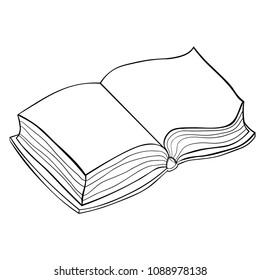 coloring   book opened with pages  vector illustration