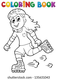 Coloring book outdoor sport theme 1 - eps10 vector illustration.