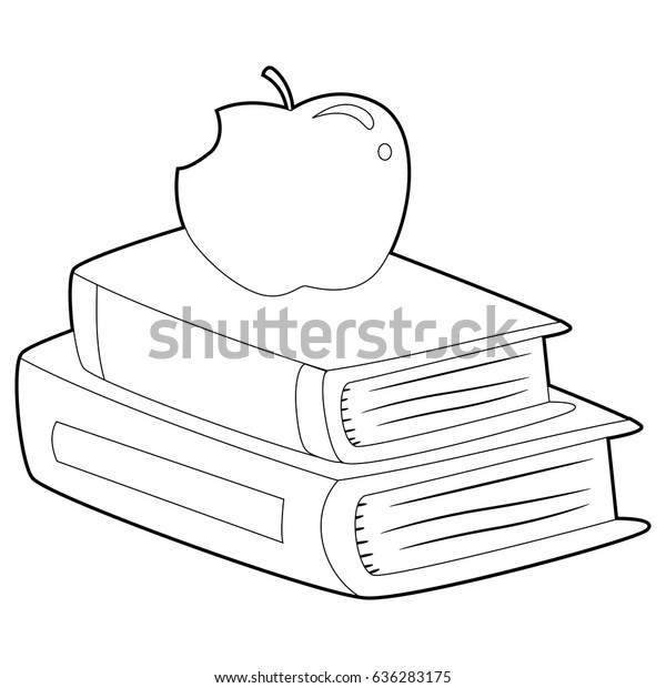 Download Coloring Book Outlined Apple On Top Stock Vector Royalty Free 636283175
