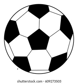 Coloring Book Outlined Soccer Ball