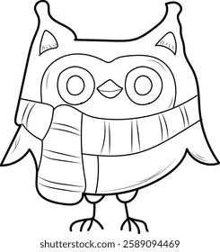 coloring book with a owl
