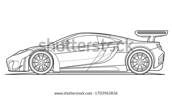 Coloring book\
page for adult drawing. Paper. Car with outlines. Vector\
illustration vehicle Graphic element. Wheel. Black contour sketch\
illustrate Isolated on white\
background.