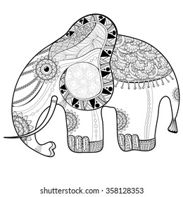 500 Elephant zentangle coloring page Images, Stock Photos & Vectors ...