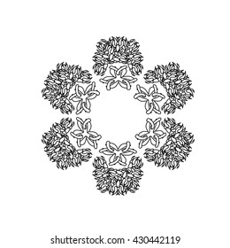 Coloring book page for adults. Hand drawn zentagles.