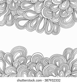 Coloring book page for adults. Mandala with vintage flowers pattern. Zendala. Zentagle. Vector waves and flowers. 