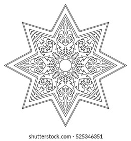 Abstract Star Mandala Ornate Stock Vector (Royalty Free) 423936682