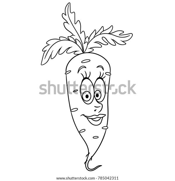 Coloring Book Coloring Page Cartoon Carrot Stock Vector Royalty