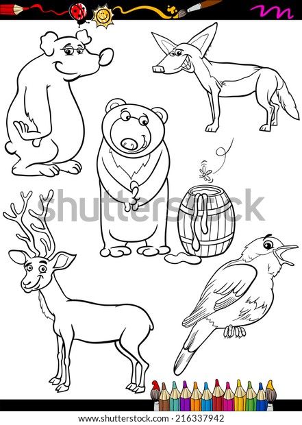 Coloring Book Page Cartoon Vector Illustration Stock Vector (Royalty ...