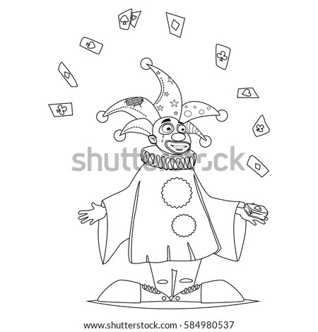 Coloring Book Page Circus Clown Juggles Stock Vector (Royalty Free ... Coloring Book Page Circus Clown Juggles Stock Vector (Royalty Free ...