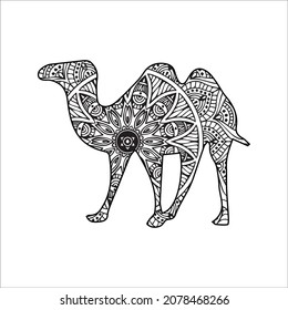 Coloring book page design vector animal