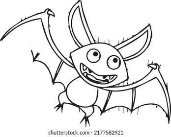 Coloring Book Page Halloween Cartoon Castle Stock Vector (Royalty Free ...