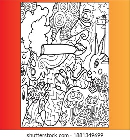 coloring book page for kids